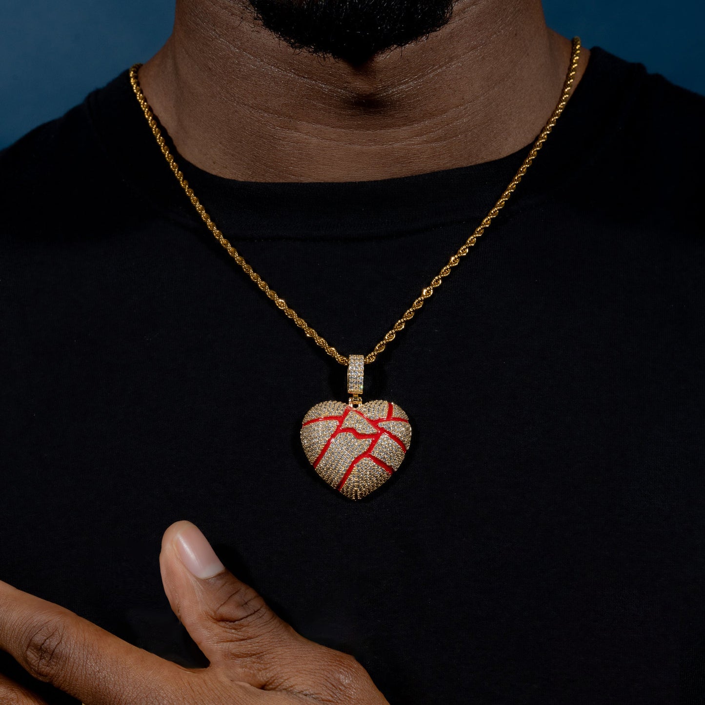 Iced Bloody Heart Pendant