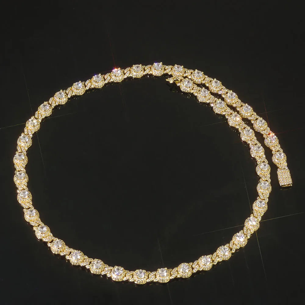 7.5mm ice crystal zircon chain
