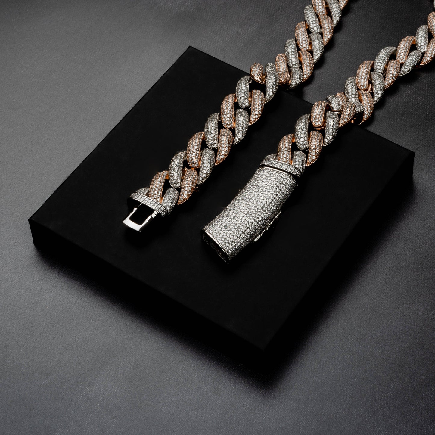 20mm Two Tone Miami Cuban Chain