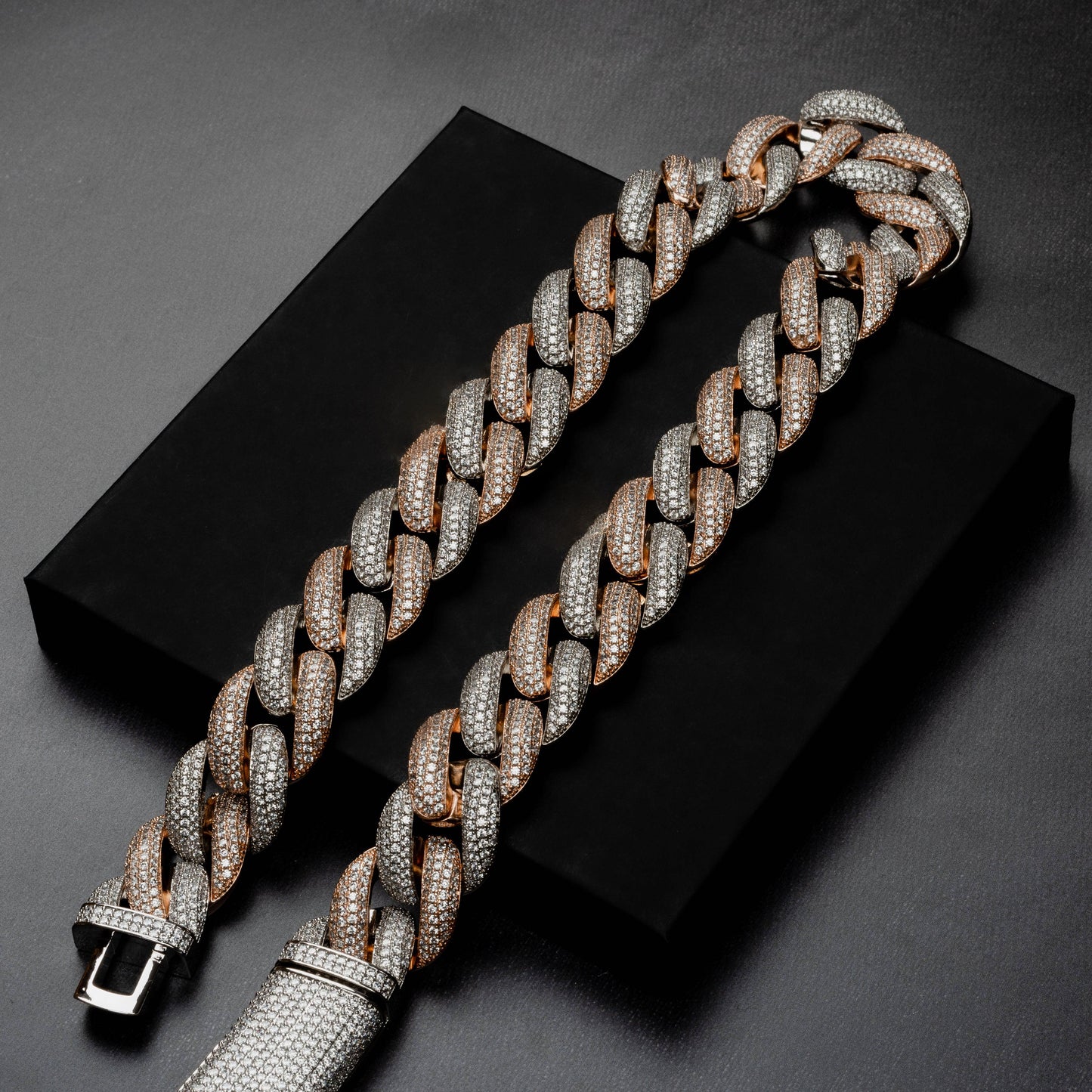 20mm Two Tone Miami Cuban Chain