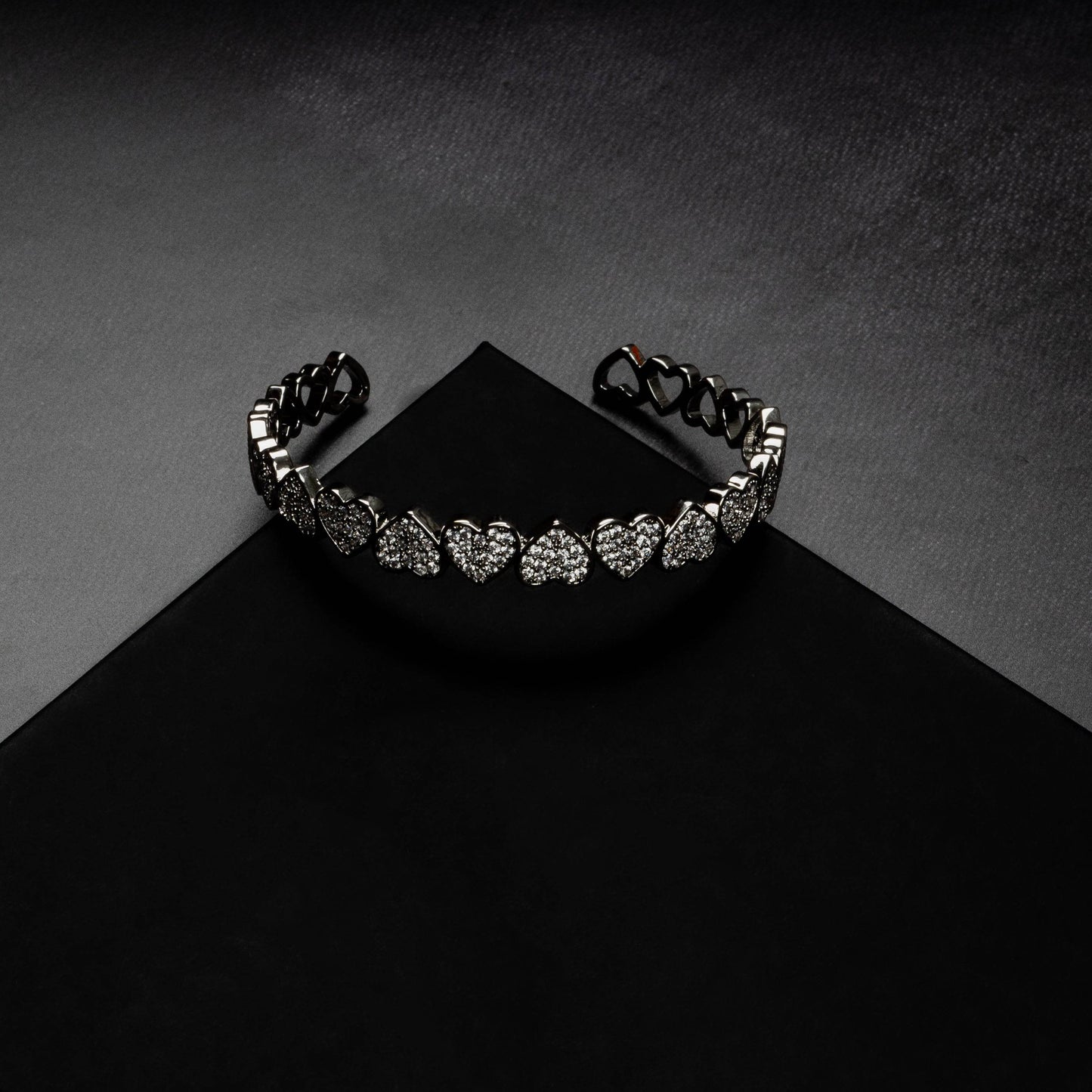 8mm Heart Bangle Bracelet