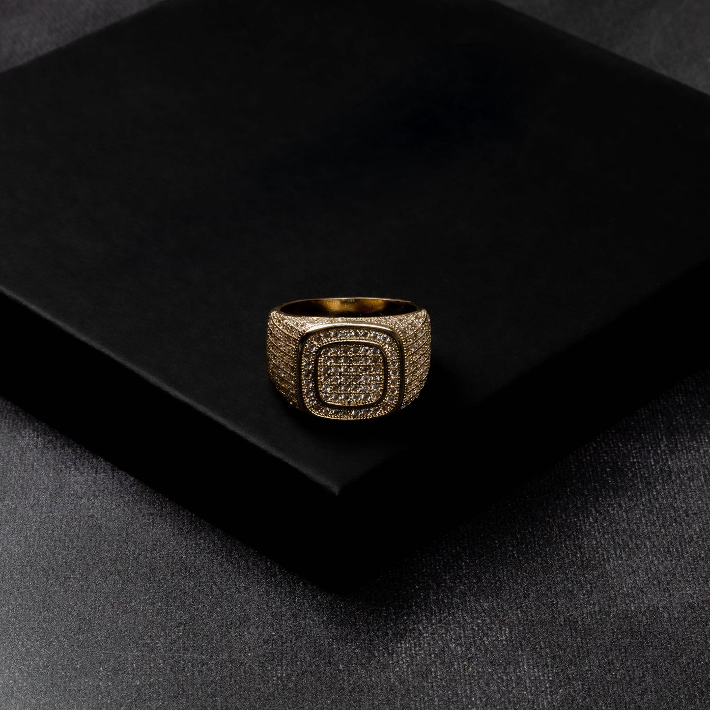 Iced Double Square Ring