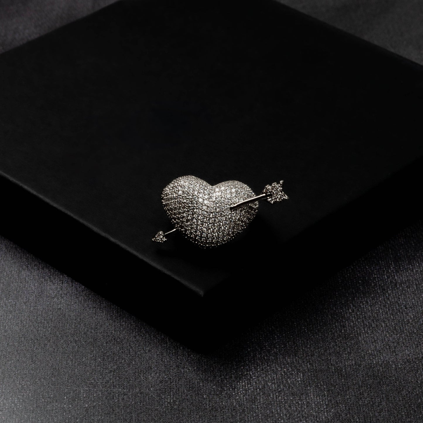 Iced Cupid Arrow Ring