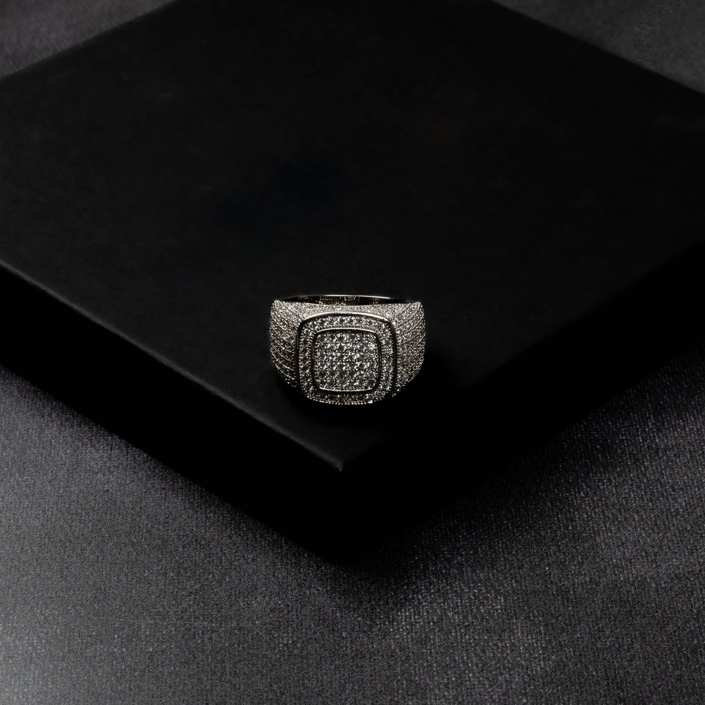 Iced Double Square Ring