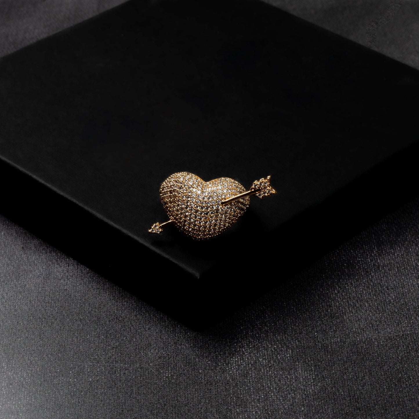 Iced Cupid Arrow Ring