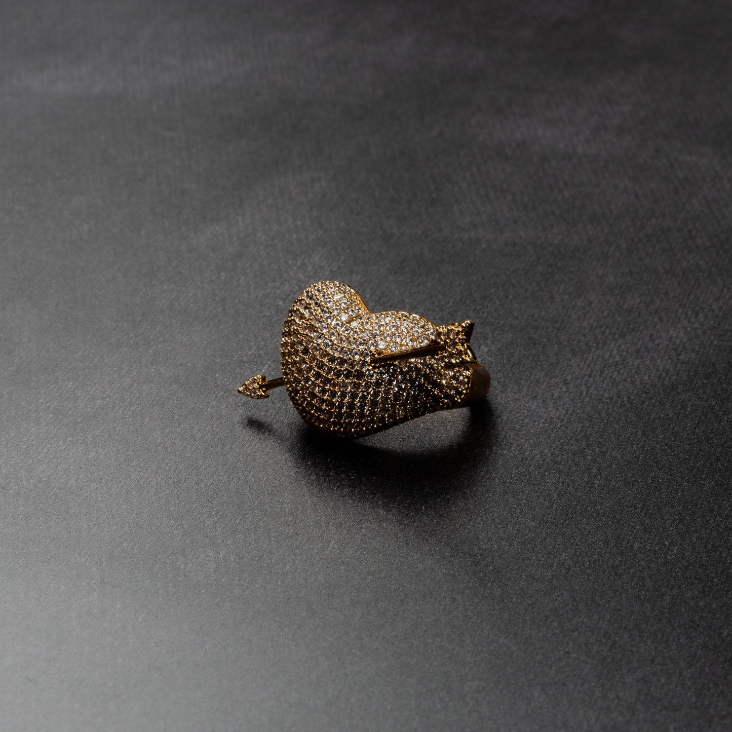 Iced Cupid Arrow Ring