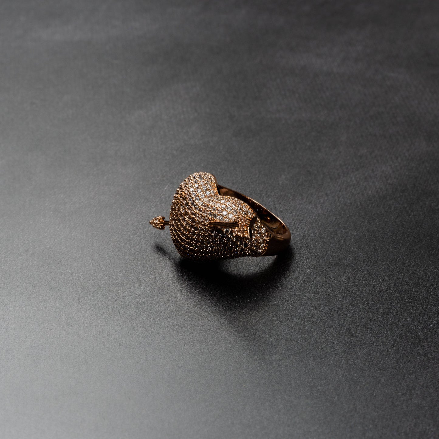Iced Cupid Arrow Ring