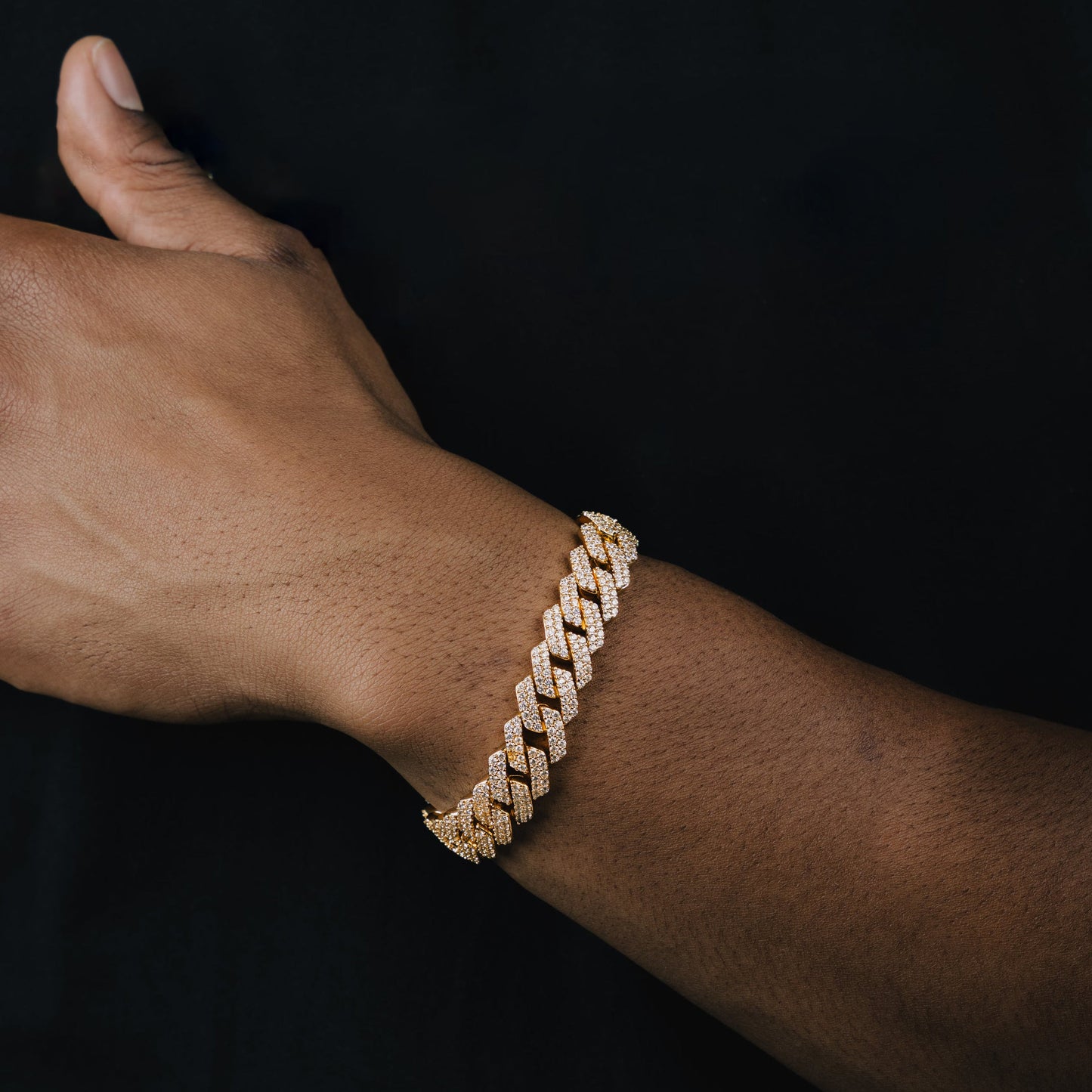 ICERIME 14mm Prong Cuban Bracelet