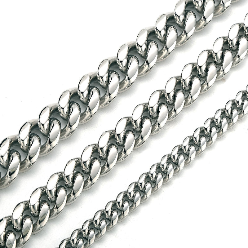 Cuban Encrypted Chain Micro-Inlaid Zirconia Buckle Necklace
