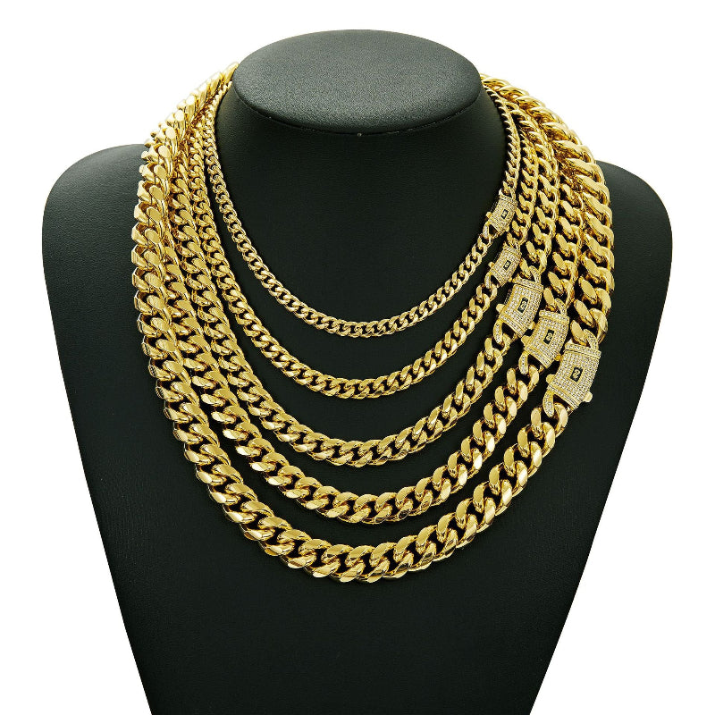14K Gold Crypto Cuban Chain