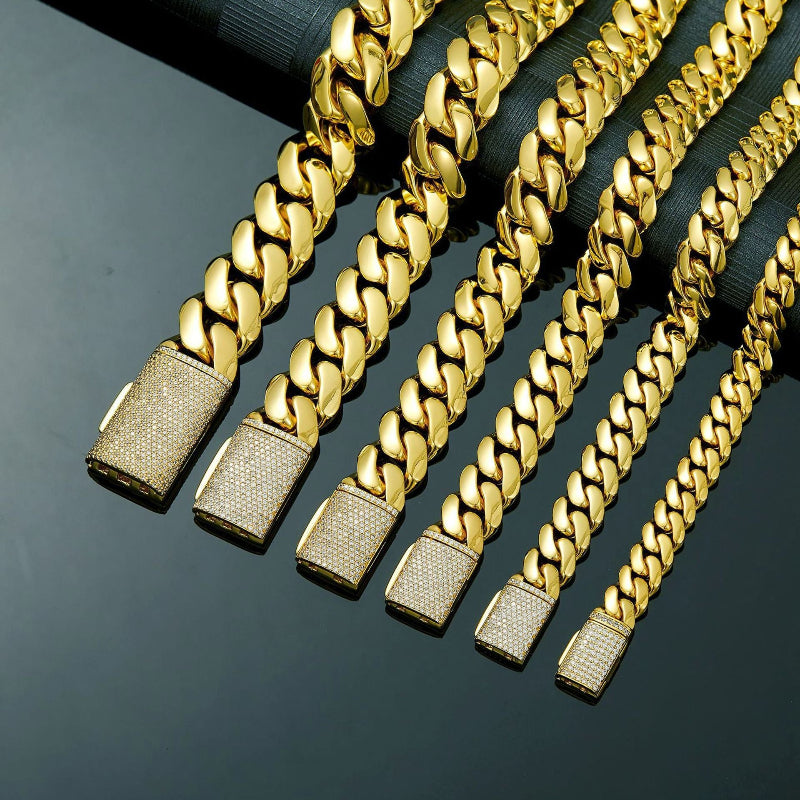 14k Cuban chain necklace