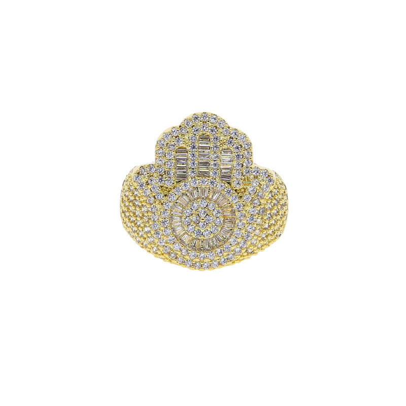 ICERIME Palm Zircon Ring