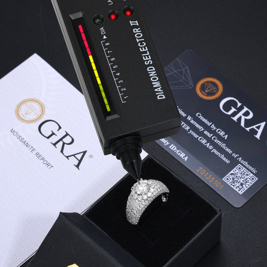 ICERIME S925 silver moissanite ring