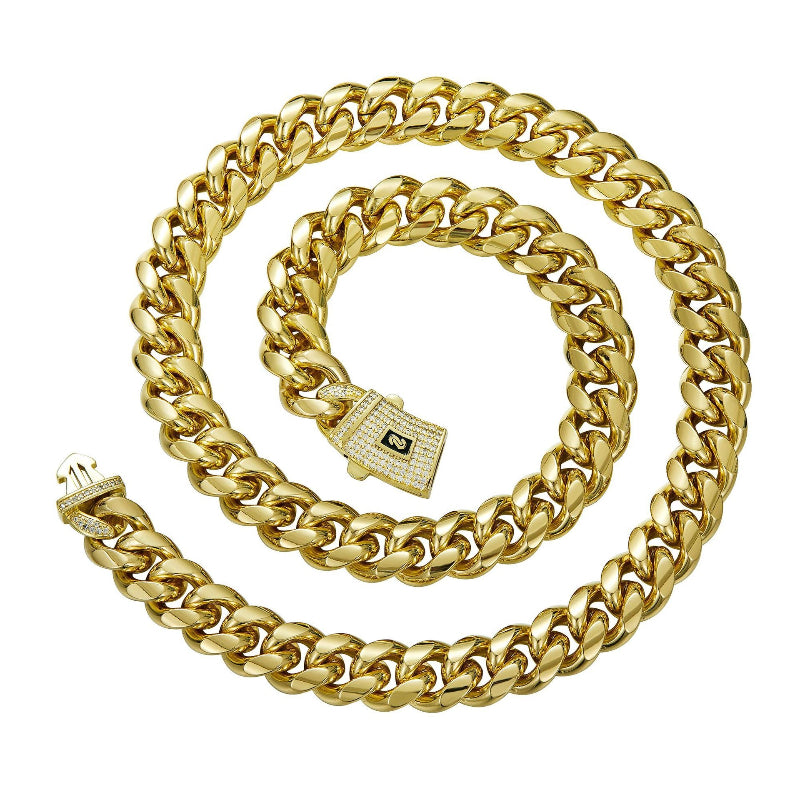 14K Gold Crypto Cuban Chain