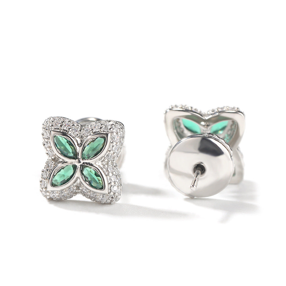 ICERIME Clover stud earrings