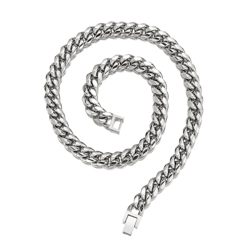 12mm stainless steel Cuban chain