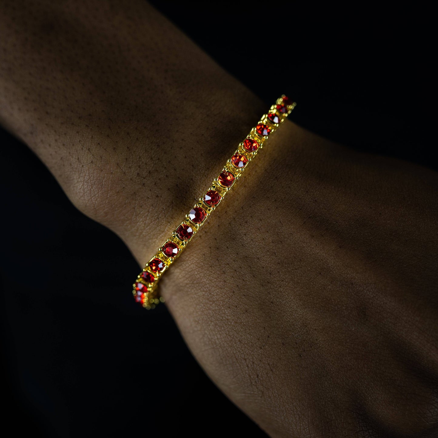 5mm Coloured 1 Row Tennis Bracelet