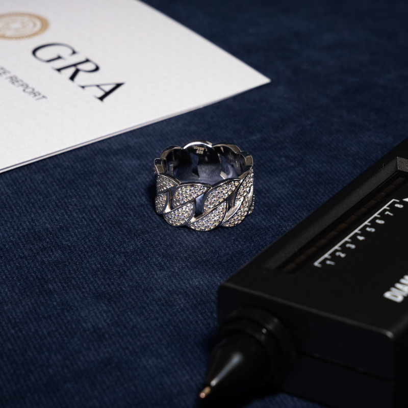 Cuban Ring - Moissanite & S925