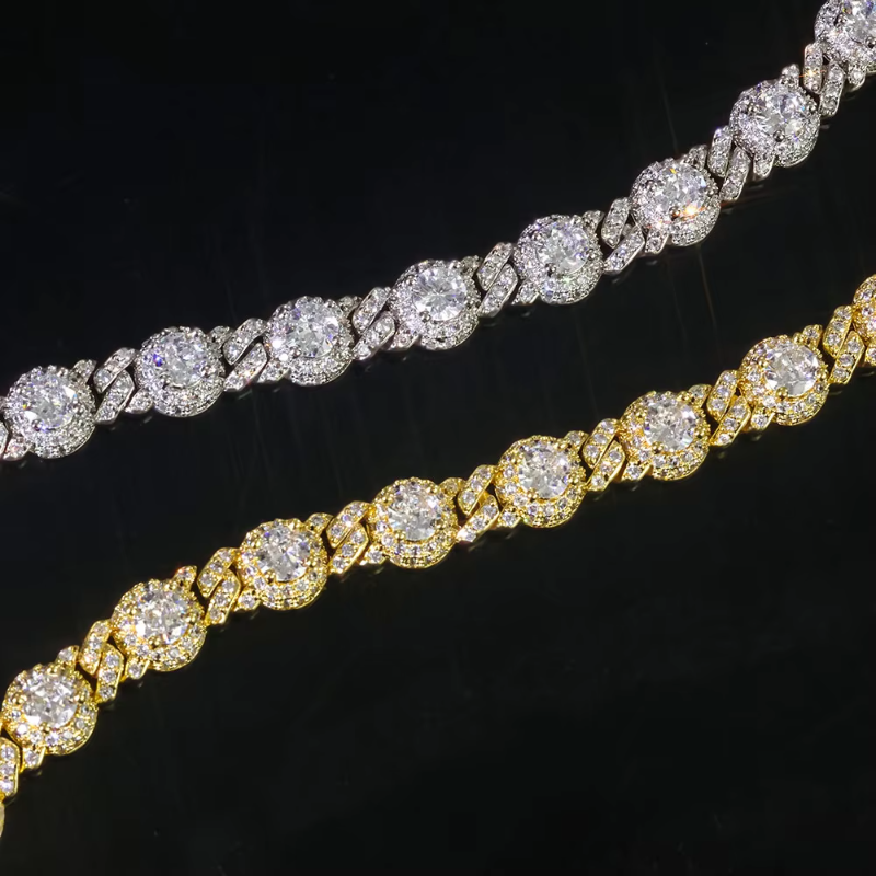 7.5mm ice crystal zircon chain