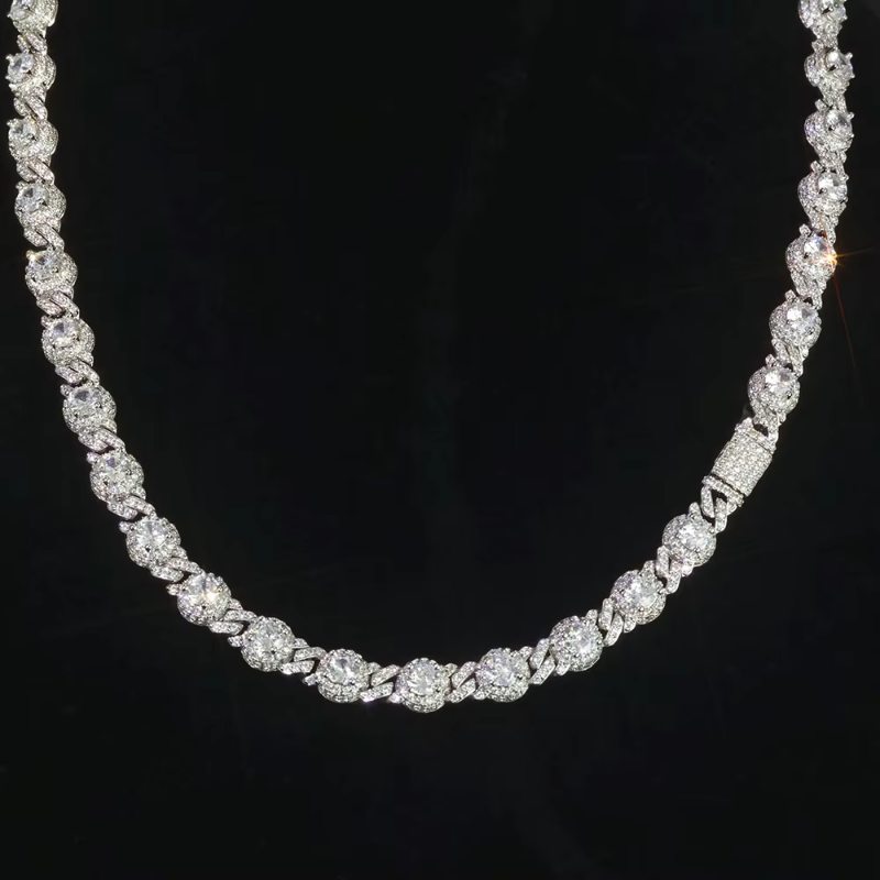 7.5mm ice crystal zircon chain