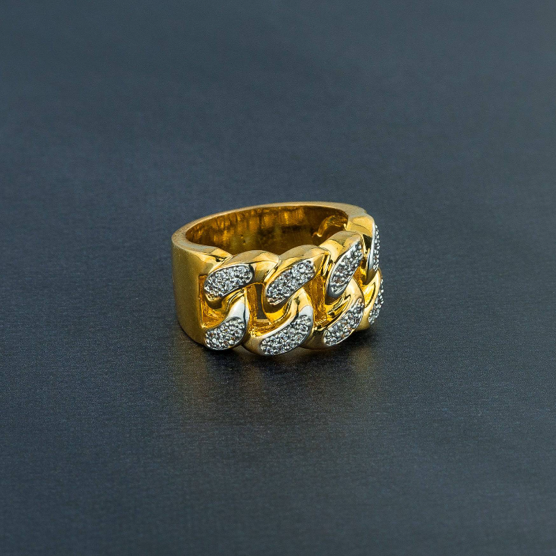 Cuban Iced Gold Ring