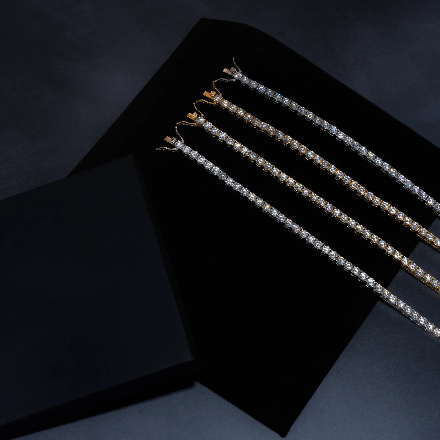 5mm Tennis Chain & 5mm Tennis Bracelet Bundle (Gold/White Gold)