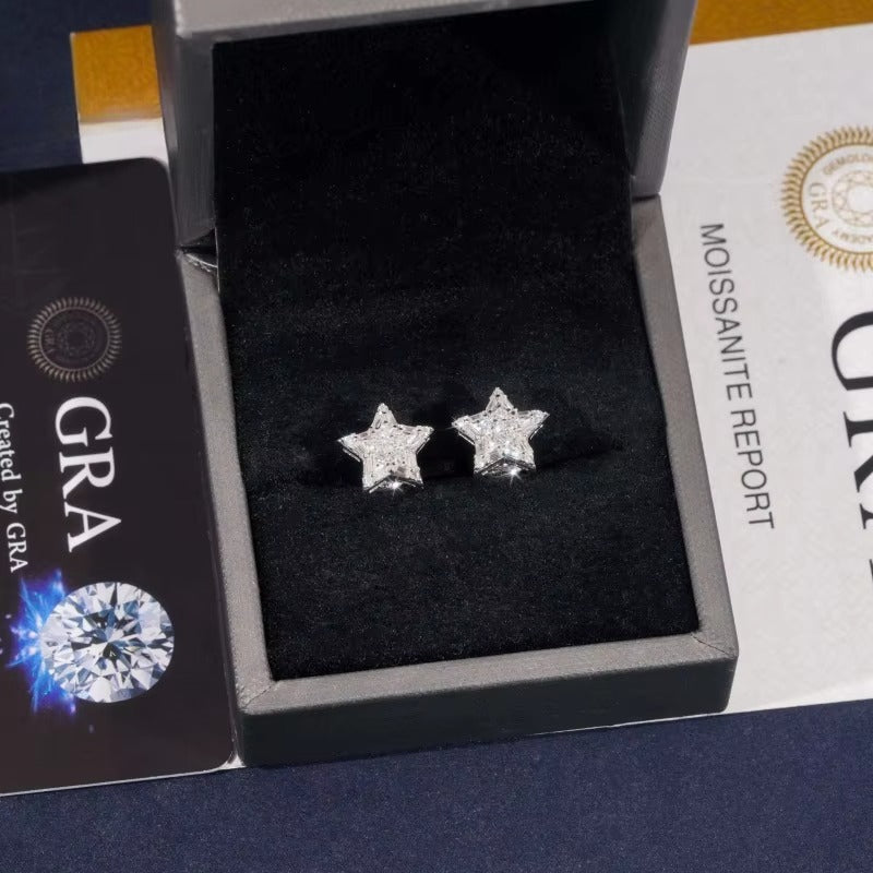 Hot selling five-pointed star silicone earrings