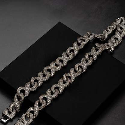 15mm Iced Infinity Cuban Chain