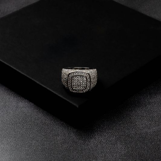 Iced Double Square Ring