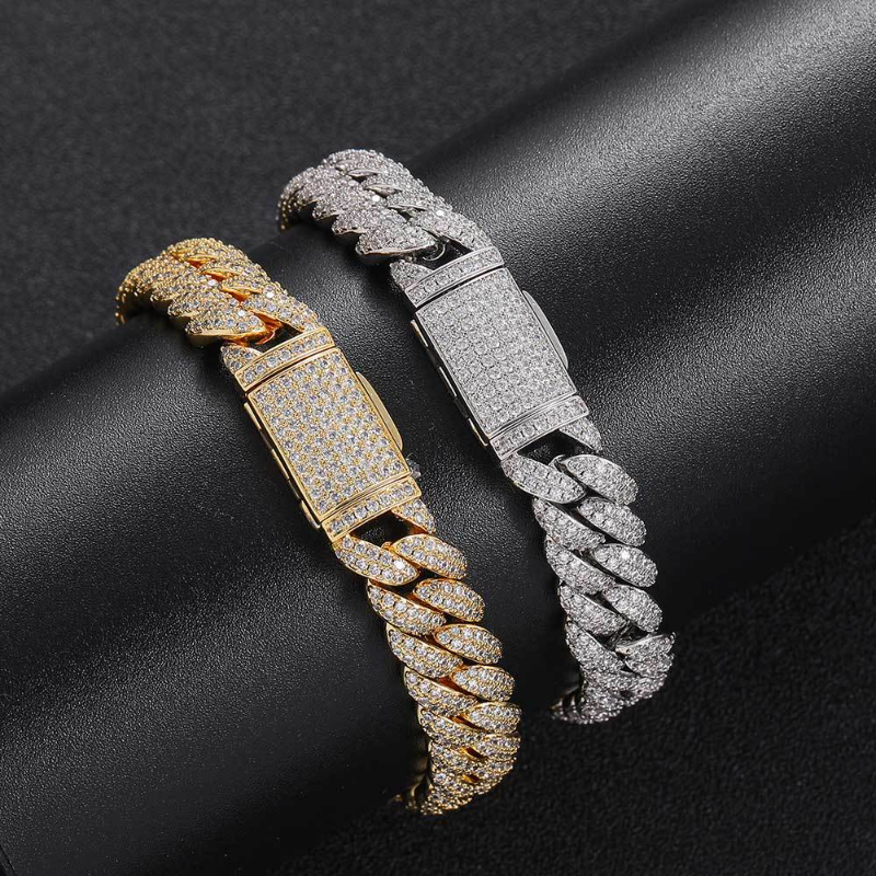 10mm double row zircon bracelet full of diamonds
