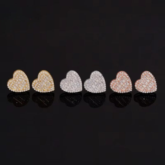 Romantic heart-shaped earrings