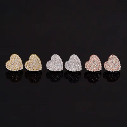 ICERIME Romantic heart-shaped earrings