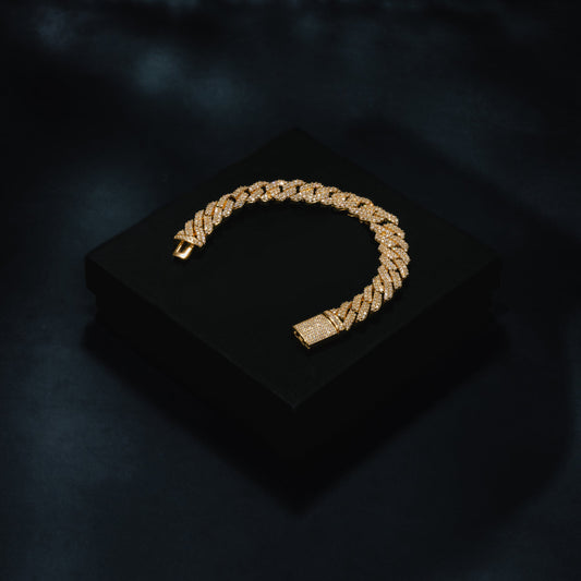 ICERIME 14mm Prong Cuban Bracelet