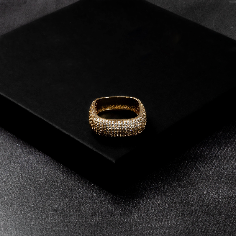 Iced Square Ring