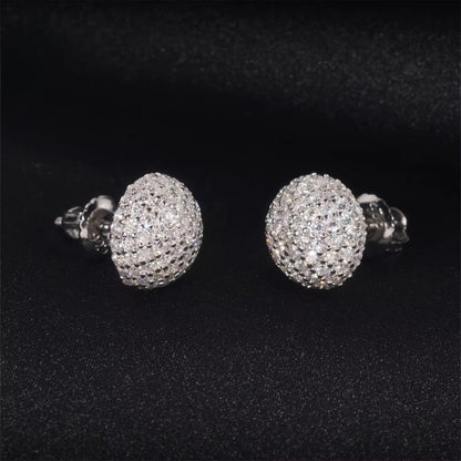 10mm hip-hop ball head earrings