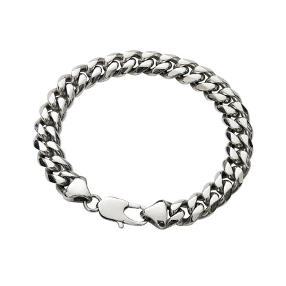 6/8/10/12mm wide men's titanium steel necklace stainless steel Cuban chain