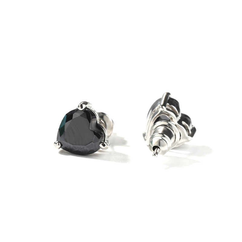 Classic copper zircon stud earrings