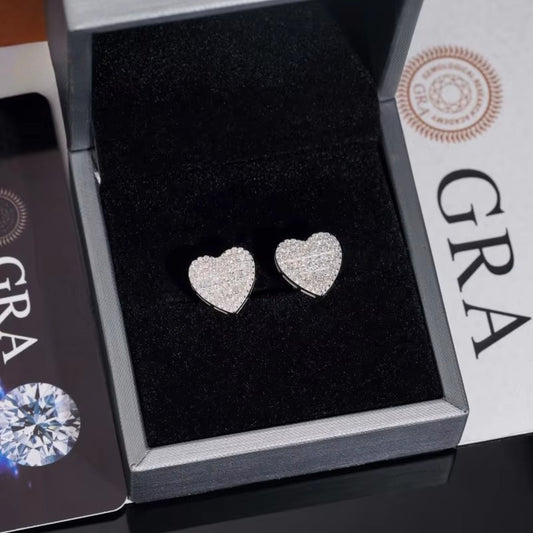 Romantic heart-shaped earrings