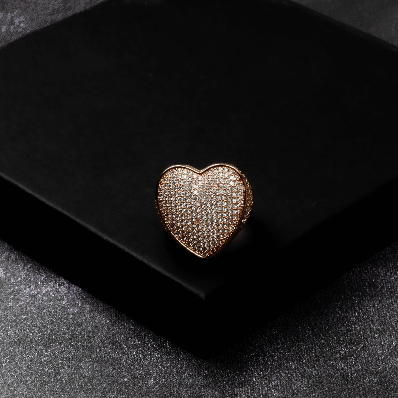 Iced Heart Ring