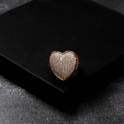 Iced Heart Ring