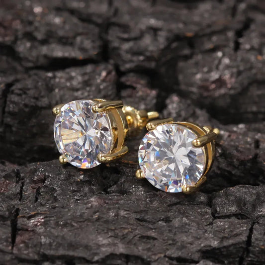 ICERIME Zircon 925 Silver Stud Earrings