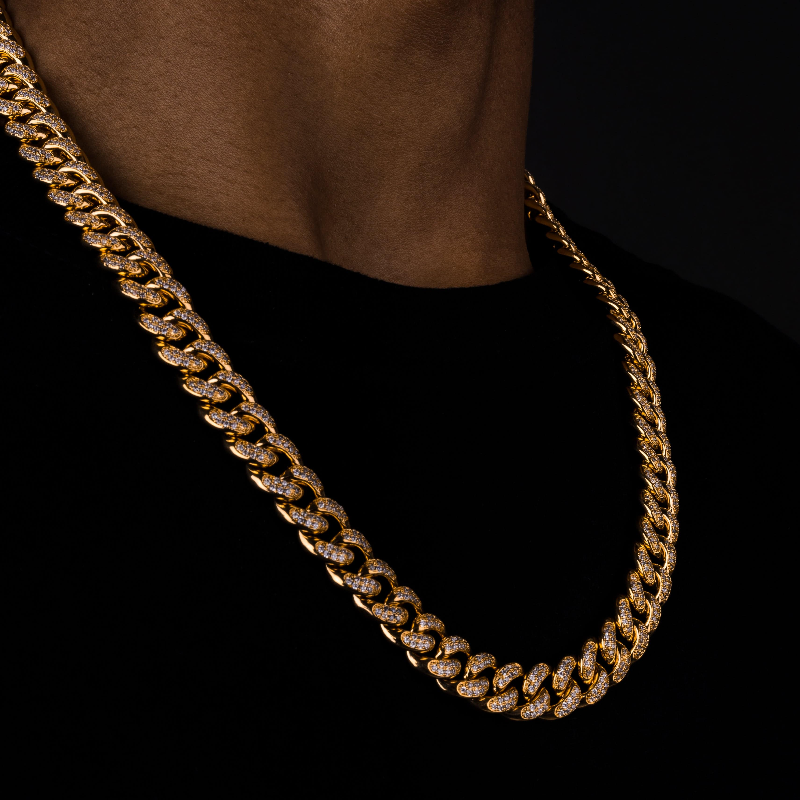 12mm Iced Cuban Chain