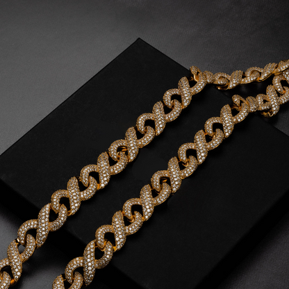 15mm Iced Infinity Cuban Chain