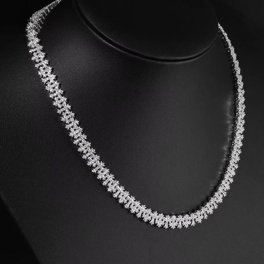 8.5mm Cold Diamond Cross Necklace