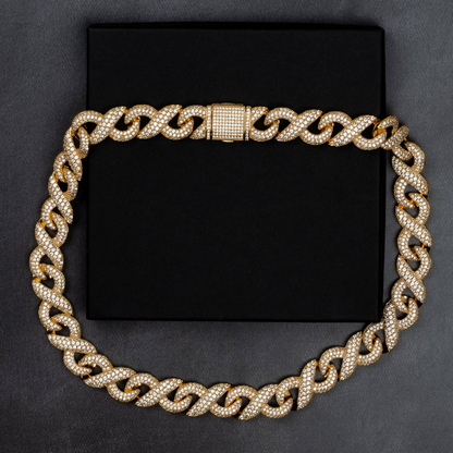 15mm Iced Infinity Cuban Chain
