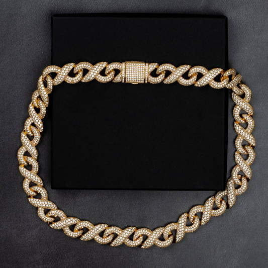 15mm Iced Infinity Cuban Chain