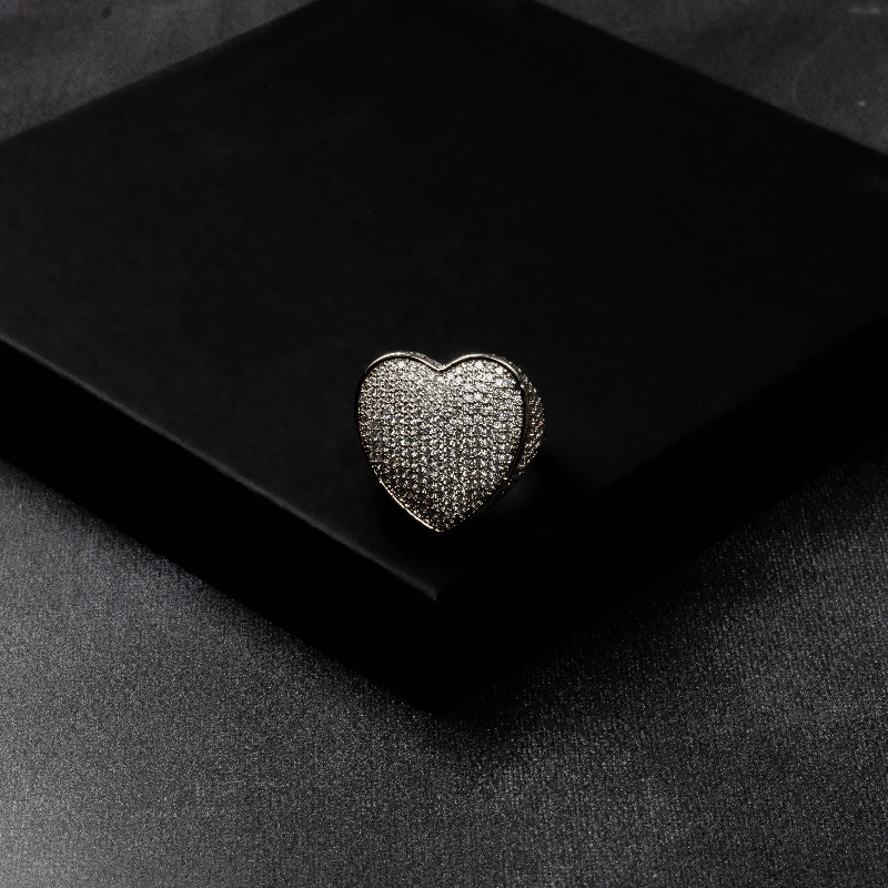 Iced Heart Ring