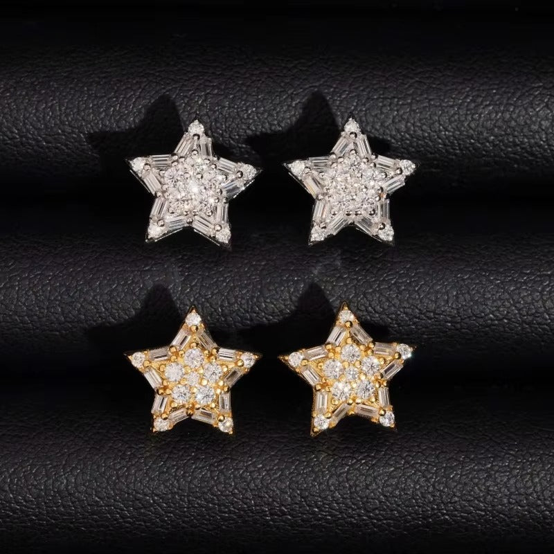 Hot selling five-pointed star silicone earrings