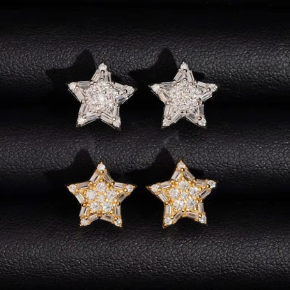 Hot selling five-pointed star silicone earrings
