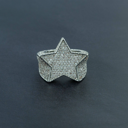 Fully Iced Star Ring